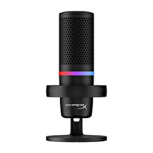HYPERX 4P5E2AA �Q�[�~���O�}�C�N DuoCast �]RGB���C�e�B���O �u���b�N [��3.5mm�~�j�v���O�{USB-C] 4P5E2AA