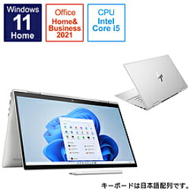 hp(エイチピー) ノートパソコン ENVY x360 ナチュラルシルバー 6G656PA-AAAB ［15.6型 /Windows11 Home /intel Core i5 /メモリ：16GB /SSD：512GB /Office HomeandBusiness /日本語版キーボード /2022年10月モデル］ 6G656PAAAAB