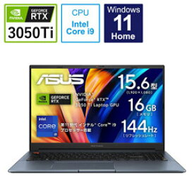 ASUS(エイスース) ノートパソコン Vivobook Pro 15 クワイエットブルー K6502HE-I9R3050TIBY ［15.6型 /Windows11 Home /intel Core i9 /メモリ：16GB /SSD：512GB /WPS Office /日本語版キーボード /2022年12月モデル］ K6502HEI9R3050TIBY