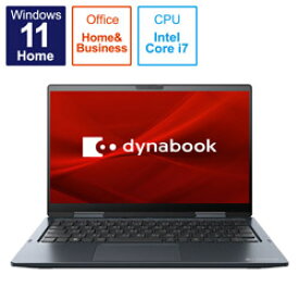 dynabook(ダイナブック) ノートパソコン dynabook V8 ダークブルー P1V8VPBL ［13.3型 /Windows11 Home /intel Core i7 /メモリ：16GB /SSD：512GB /Office HomeandBusiness /日本語版キーボード /2022年秋冬モデル］ P1V8VPBL [振込不可]
