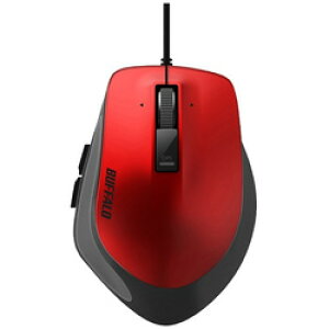 BUFFALO(�o�b�t�@���[�j �L��BlueLED�}�E�X�mUSB 1.5m�EMac�^Win�n�@BSMBU500M�V���[�Y �É��@M�T�C�Y �i5�{�^���E���b�h�j�@BSMBU500MRD BSMBU500MRD