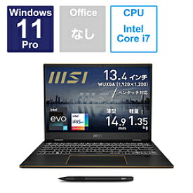 MSI(エムエスアイ) Summit-E13FlipEvo-A13MT-039JP ノートパソコン Summit E13 Flip Evo A13M インクブラック ［13.4型 /Windows11 Pro /intel Core i7 /メモリ：16GB /SSD：512GB /日本語版キーボード /2023年3月モデル］ SUMMITE13A13MT039JP 【sof001】 [振込不可] [代…