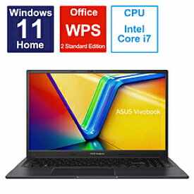 ASUS(エイスース) ノートパソコン Vivobook 15X インディーブラック K3504ZA-BQ020W ［15.6型 /Windows11 Home /intel Core i7 /メモリ：16GB /SSD：512GB /WPS Office /日本語版キーボード /2023年4月モデル］ K3504ZABQ020W