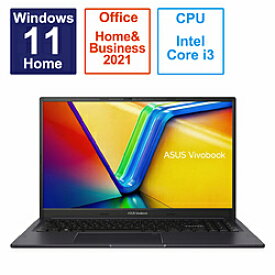 ASUS(エイスース) ノートパソコン Vivobook 15X インディーブラック K3504ZA-BQ022WS ［15.6型 /Windows11 Home /intel Core i3 /メモリ：8GB /SSD：256GB /Office HomeandBusiness /日本語版キーボード /2023年4月モデル］ K3504ZABQ022WS