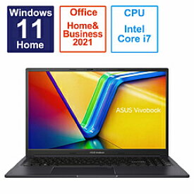 ASUS(エイスース) ノートパソコン Vivobook 15X インディーブラック K3504ZA-BQ020WS ［15.6型 /Windows11 Home /intel Core i7 /メモリ：16GB /SSD：512GB /Office HomeandBusiness /日本語版キーボード /2023年4月モデル］ K3504ZABQ020WS 【864】