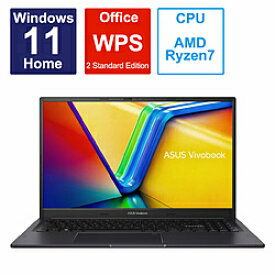 ASUS(エイスース) ノートパソコン Vivobook 15X OLED インディーブラック M3504YA-L1154W ［15.6型 /Windows11 Home /AMD Ryzen 7 /メモリ：16GB /SSD：512GB /WPS Office /日本語版キーボード /2023年4月モデル］ M3504YAL1154W