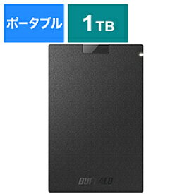 BUFFALO(バッファロー） SSD-PGVB1.0U3-B 外付けSSD USB-A接続 SIAA抗菌(Chrome/Mac/Windows11対応) ブラック ［1TB /ポータブル型］ SSDPGVB1.0U3B 【864】