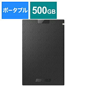 BUFFALO(obt@[j SSD-PGVB500U3-B OtSSD USB-Aڑ SIAAR(Chrome/Mac/Windows11Ή) ubN m500GB /|[^u^n SSDPGVB500U3B y864z