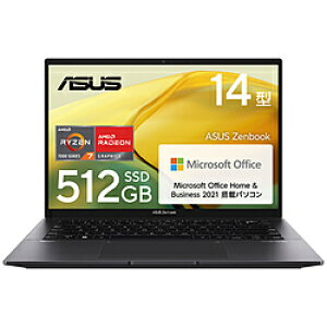 ASUS(�G�C�X�[�X) �m�[�g�p�\�R�� Zenbook 14 �W�F�C�h�u���b�N UM3402YA-KP594BKSWS �m14.0�^ /Windows11 Home /AMD Ryzen 7 /�������F16GB /SSD�F512GB /Office Home and Business /���{��ŃL�[�{�[�h /2023�N5�����f���n UM340