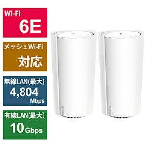 TPLINK Wi-Fi[^[ 4804+4804+1148Mbps Deco XE200(2pbN) DECOXE2002P mWi-Fi 6E(ax) /IPv6Ήn DECOXE2002P