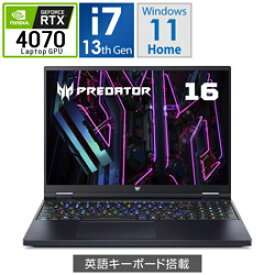 Acer(エイサー) ゲーミングノートパソコン Predator Helios 16 アビサルブラック PH16-71-N76Z47[RTX4070] PH1671N76Z47