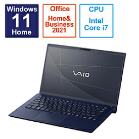 VAIO(バイオ) ノートパソコン VAIO F14 ネイビーブルー VJF14190111L ［14.0型 /Windows11 Home /intel Core i7 /メモリ：16GB /SSD：512GB /Office HomeandBusiness /日本語版キーボード /2023年6月モデル］ VJF14190111L