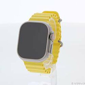 【中古】Apple(アップル) Apple Watch Ultra GPS + Cellular 49mm チタニウムケース イエローオーシャンバンド【291-ud】