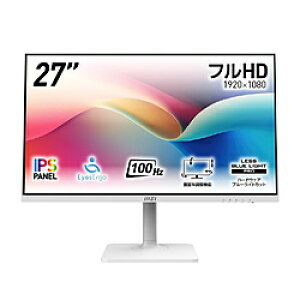 MSI(�G���G�X�A�C) USB-C�Ή� PC���j�^�[ Modern MD2712PW �z���C�g �m27�^ /�t��HD(1920×1080) /���C�h�n MODERNMD2712PW