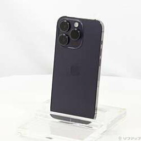 【中古】Apple(アップル) iPhone14 Pro 256GB ディープパープル MQ1E3J／A SIMフリー【291-ud】