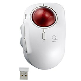 Nakabayashi マウス Qシリーズ トラックボール(Chrome/Mac/Windows11対応) ホワイト MUS-TRLF184W ［レーザー /無線(ワイヤレス) /5ボタン /USB］ MUSTRLF184W
