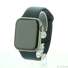 【中古】Apple(アップル) Apple Watch Series 7 GPS + Cellular 45mm グラファイトステンレススチールケース アビスブルースポーツバンド【291-ud】