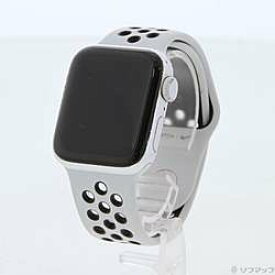 【中古】Apple(アップル) Apple Watch SE 第1世代 Nike GPS 40mm シルバーアルミニウムケース ピュアプラチナム／ブラックNikeスポーツバンド【291-ud】