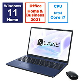 NEC(エヌイーシー) ノートパソコン LAVIE N16(N1670/HAL) ネイビーブルー PC-N1670HAL ［16.0型 /Windows11 Home /intel Core i7 /メモリ：16GB /SSD：256GB /Office HomeandBusiness /日本語版キーボード /2024年春モデル］ PCN1670HAL