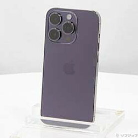 【中古】Apple(アップル) iPhone14 Pro 128GB ディープパープル MQ0F3J／A SIMフリー【291-ud】