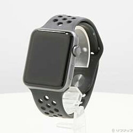 【中古】Apple(アップル) Apple Watch Series 3 Nike+ GPS 42mm スペースグレイアルミニウムケース アンスラサイト／ブラックNikeスポーツバンド【291-ud】