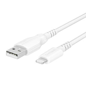 Owltech(�I�E���e�b�N) Type-A to Lightning�P�[�u�� 1.0m �ϋ���5���� �����ϐ����ւ�V�f�ނ̃A���~�h�@�ۂ��̗p �z���C�g OWL-CBKLTCV10-WH OWLCBKLTCV10WH