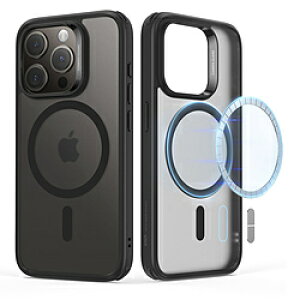 ESR iPhone 15 Pro Max�i6.7�C���`�j�n�C�u���b�h�P�[�X ESR Frosted Black ClassicHybridCase(HaloLock)foriPhone15ProMax ClassicHybridCase