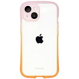 ナチュラルデザイン iPhone2023 6.1inch 2眼 Chrome-gradation ケース Chrome-gradation コーラルオレンジ iP23-61-CHCG04 IP2361CHCG04