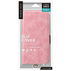 PGA iPhone 15 Plusフリップカバー Premium Style ダスティピンク PG-23CFP03PK PG23CFP03PK