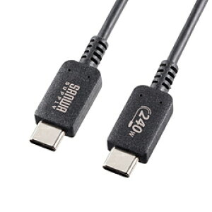 SANWA SUPPLY(�T�����T�v���C) USB-C �� USB-C�P�[�u�� [�[�d /�]�� /1.0m /PD240W /USB2.0] �u���b�N KU-CCPE10 �mUSB-C �� USB-C�n KUCCPE10