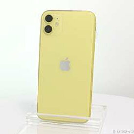 【中古】Apple(アップル) iPhone11 64GB イエロー MHDE3J／A SIMフリー【291-ud】