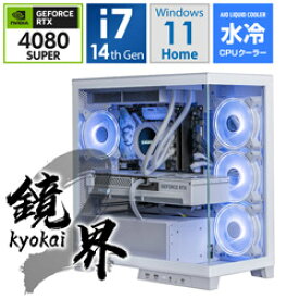 【受注生産品】 STORM ゲーミングデスクトップパソコン ホワイト K2-147KF48S[RTX4080SUPER] K2147KF48S 【鏡界2シリーズ】 [代引不可]