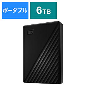 Western Digital WDBR9S0060BBK-JESN OtHDD USB-Aڑ My Passport 2024Nf(Chrome/Windows11Ή) ubN m6TB /|[^u^n WDBR9S0060BBKJESN