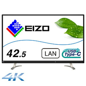 EIZO(GC][) USB-Cڑ PCj^[ FlexScan ubN EV4340X-BK m42.5^ /4K(3840×2160j /Ch /61Hzn EV4340XBK