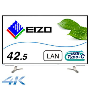 EIZO(GC][) USB-Cڑ PCj^[ FlexScan zCg EV4340X-WT m42.5^ /4K(3840×2160j /Ch /61Hzn EV4340XWT