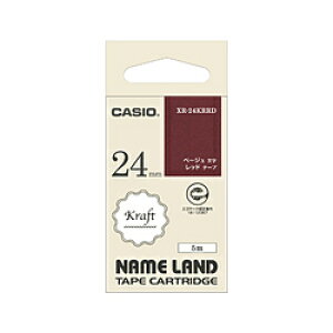 CASIO(�J�V�I) �N���t�g�e�[�v NAME LAND�i�l�[�������h�j ���b�h XR-24KRRD �m�x�[�W������ /24mm���n XR24KRRD �y864�z