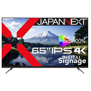 JAPANNEXT PC���j�^�[ IPS/2�N�ۏ� JN-IPS65UHD-U �m65�^ /4K(3840×2160�j /���C�h /60Hz�n JNIPS65UHDU