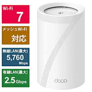 TPLINK Wi-Fi[^[ 5760+4320+574Mbps Deco BE65 1P(1pbN) mWi-Fi 7(be) /IPv6Ήn DECOBE651P [Us]