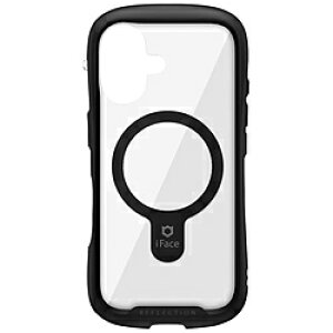 HAMEE iPhone 16i6.1C`jiFace Reflection MagSynq KXNAP[X iFace ubN 41-980019 IP16IFACERFTMGBK