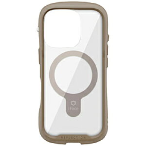 HAMEE iPhone2024 6.3inch iFace Reflection MagSynq �����K���X�N���A�P�[�X iFace �x�[�W�� 41-980088 IP16PIFACERFTMGBE