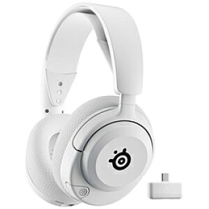 SteelSeries 61671J �Q�[�~���O�w�b�h�Z�b�g Arctis Nova 5���C�����X �z���C�g �m���C�����X�iBluetooth�{USB-C�j /���� /�w�b�h�o���h�^�C�v�n 61671J