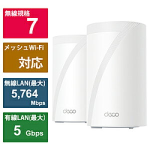 TPLINK Wi-Fi[^[ 5764+2882+688Mbps Deco BE65 Pro 2P(2pbN) mWi-Fi 7(be) /IPv6Ήn DECOBE65PRO2P