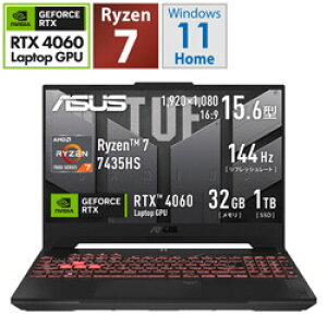 ASUS(GCX[X) FA507NVR-R74R4060BKS Q[~Om[gp\R TUF Gaming A15(RTX 4060) JO[ m15.6^ /Windows11 Home /AMD Ryzen 7 /F32GB /SSDF1TB /{ŃL[{[h /2024N10fn FA507NVRR74