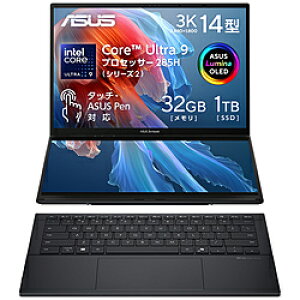 ASUS(GCX[X) m[gp\R(2) Zenbook DUO (2025) UX8406 CNEFO[ UX8406CA-U9321W m14.0^ /Windows11 Home /intel Core Ultra 9 /F32GB /SSDF1TB /{ŃL[{[h /2025N2fn UX8
