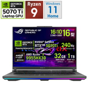 ASUS(GCX[X) Q[~Om[gp\R ROG Strix G16 G614 GNvXO[ G614FR-R9X3D5070TI [RTX 5070Ti] G614FRR9X3D5070TI