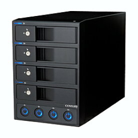 CENTURY(センチュリー) CRCH35U3IS3 HDD/SSDケース USB-A接続 裸族のカプセルホテル Ver.3 ブラック ［3.5インチ対応 /SATA /4台］ CRCH35U3IS3