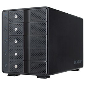 CENTURY(センチュリー) CRCM535U32CIS HDDケース USB-C＋USB-A接続 裸族のカプセルマンション 5Bay V2 ブラック ［3.5インチ対応 /SATA /5台］ CRCM535U32CIS