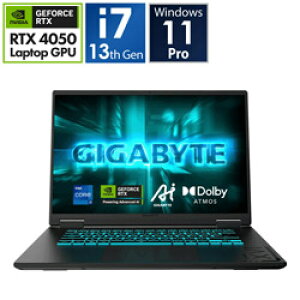 GIGABYTE(�M�K�o�C�g) GAMING A16 CMHI2JP894SP �Q�[�~���O�m�[�g�p�\�R�� GAMING A16(RTX 4050) �u���b�N�X�`�[�� �m16.0�^ /Windows11 Pro /intel Core i7 /�������F16GB /SSD�F1TB /���{��ŃL�[�{�[�h /2025�N5�����f���n