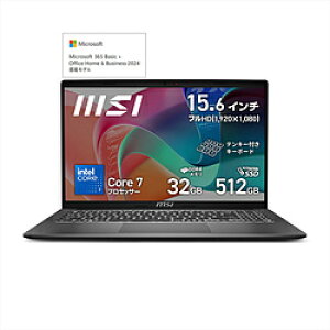 MSI(GGXAC) m[gp\R Modern 15 F1M v`iOC Modern-15-F1MG-5559JP m15.6^ /Windows11 Home /intel Core 7 /F32GB /SSDF512GB /Office Home and Business /{ŃL[{[h /2025N6fn 