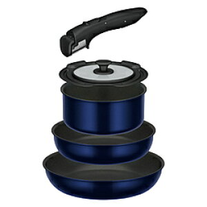 THERMOS(サーモス) 取っ手のとれるフライパン5点セットEA ディープブルー KSE-5A-DPBL KSE5ADPBL
